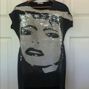 Vintage Sequin Super Mini Dress